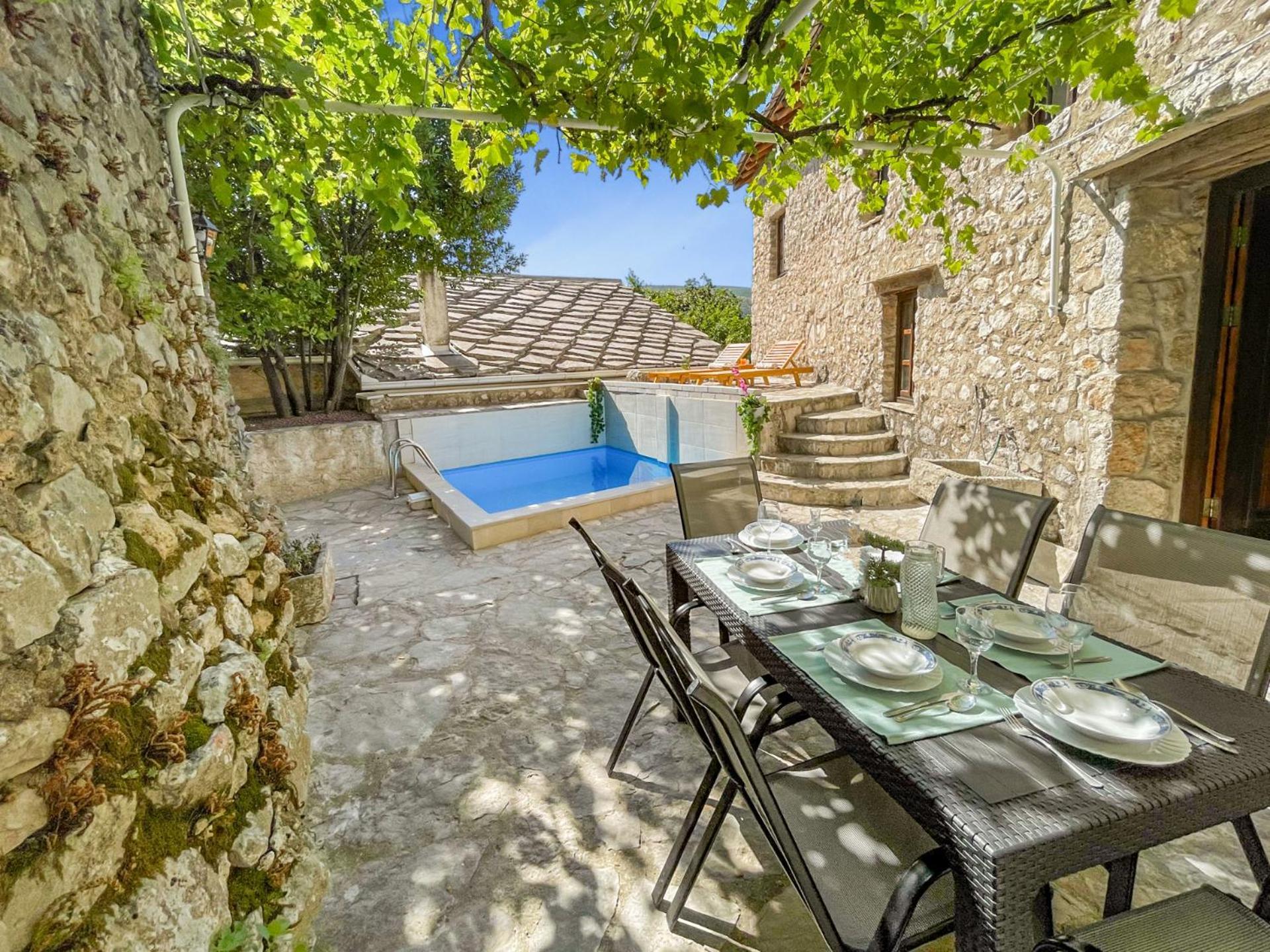 Villa Historic Pocitelj With Pool And Incredible Views On The River And Landmarks Buitenkant foto